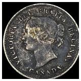 1889 Canada Silver 5 Cents NEARLY UNCIRCULATED