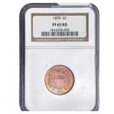 1870 Two Cent Piece NGC PF65 RD