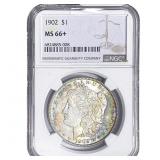 1902 Morgan Silver Dollar NGC MS66+