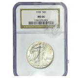 1939 Walking Liberty Half Dollar NGC MS66