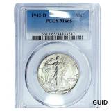 1942-D Walking Liberty Half Dollar PCGS MS65