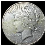 1927 Silver Peace Dollar NEARLY UNCIRCULATED