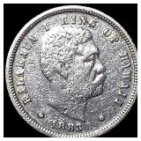 1883 Hawaii Silver Dime NEARLY UNCIRCULATED