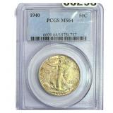 1940 Walking Liberty Half Dollar PCGS MS64