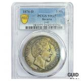 1876-D 5Mk Bavaria PCGS VF35