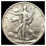 1929-S Silver Half Dollar Walking Liberty NEARLY U