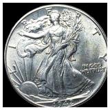 1942 Silver Half Dollar Walking Liberty UNCIRCULAT