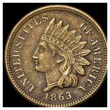 1863 Indian Head Cent NEARLY UNCIRCULATED