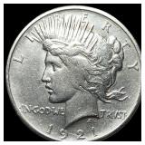 1921 Silver Peace Dollar CLOSELY UNCIRCULATED