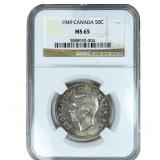 1949 Canada 50C NGC MS65