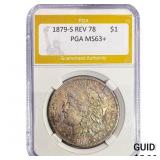 1879-S REV 78 Morgan Silver Dollar PGA MS63+