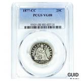1877-CC Seated Liberty Quarter PCGS VG08