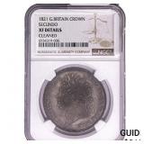 1821 Great Britain George III Secundo Silver Crown