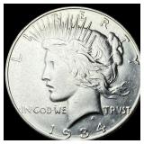 1934-D Silver Peace Dollar CLOSELY UNCIRCULATED