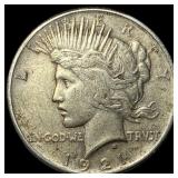 1921 Silver Peace Dollar NEARLY UNCIRCULATED