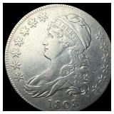 1808 Silver Capped Bust Half Dollar NEARLY  UNCIR