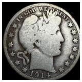 1914 Silver Barber Half Dollar NICELY  CIRCULATED