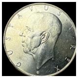 1938 Sweden Silver 2 Kroner UNCIRCULATED