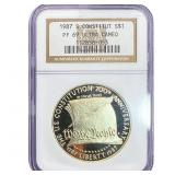 1987-S $1 Sliver Constitut  NGC PF69 Ultra Cameo