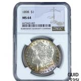 1898 Morgan Silver Dollar NGC MS64