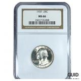 1937 Washington Silver Quarter NGC MS66