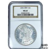 1878 7/8TF Morgan Silver Dollar NGC MS63