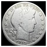 1915-D Silver Barber Half Dollar NICELY CIRCULATED