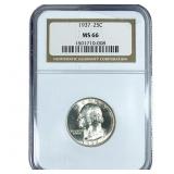 1937 Washington Silver Quarter NGC MS66