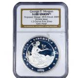 1876 George T.Morgan $100 Union 1.5 Ounce NGC