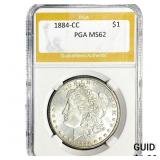 1884-CC Morgan Silver Dollar PGA MS62