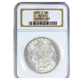 1880-O Morgan Silver Dollar NGC AU53