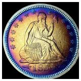 1854 Arrows Seated Liberty Quarter CLOSELY UNCIRCU