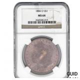 1884-O Morgan Silver Dollar NGC MS64