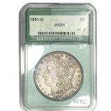 1881-O Morgan Silver Dollar NTC MS64