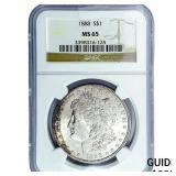 1888 Morgan Silver Dollar NGC MS65