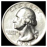 1941-S Silver Washington Quarter CLOSELY UNCIRCULA