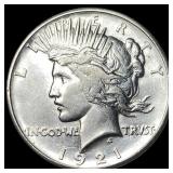 1921 Silver Peace Dollar CLOSELY UNCIRCULATED