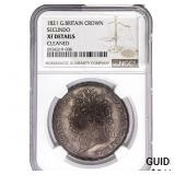 1821 Great Britain George III Secundo Silver Crown