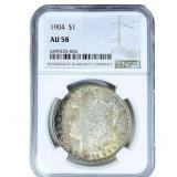 1904 Morgan Silver Dollar NGC AU58