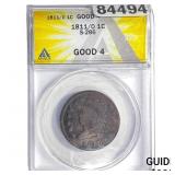 1811/0 Classic Head Large Cent ANACS G4