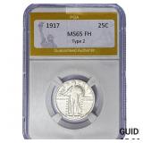 1917 Standing Liberty Quarter PGA MS65 FH Type 2