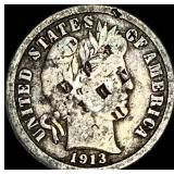 1913-S Silver Barber Dime NICELY CIRCULATED