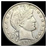 1907-O Silver Barber Half Dollar NEARLY  UNCIRCUL