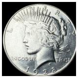 1928-S Silver Peace Dollar CLOSELY UNCIRCULATED