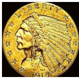 1915 Indian Head Gold $2.50 Quarter Eagle  CLOSEL