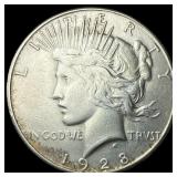 1928-S Silver Peace Dollar CLOSELY UNCIRCULATED