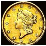 1851 Gold $1 Type 1 CLOSELY UNCIRCULATED
