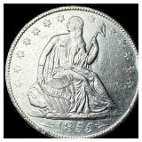 1855-O Silver Seated Liberty Half Dollar UNCIRCULA