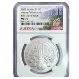 2023 Sliver 1.5E Austria Vienna Philharmonic 1oz N