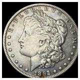 1892-O Silver Morgan Dollar NEARLY UNCIRCULATED